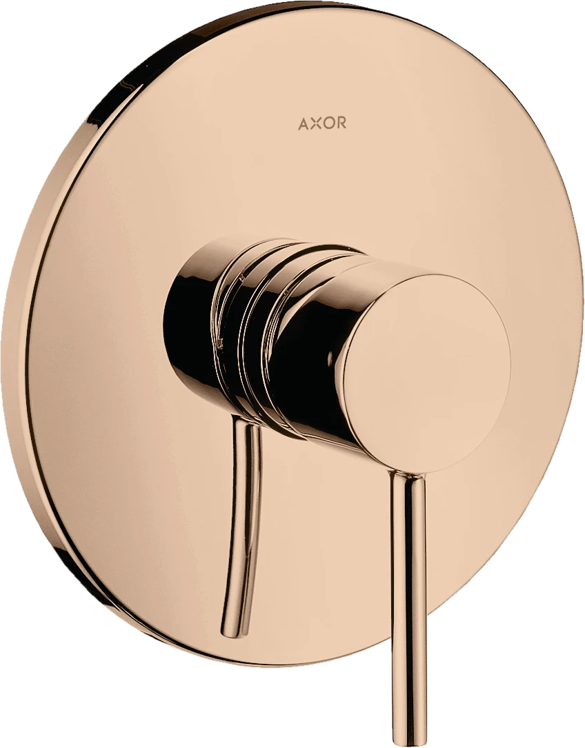Axor Starck Single Lever Manual Shower Mixer For Concealed Installation With Pin Handle Polished Red Gold