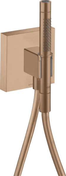 Axor Starck Porter Unit 120/120 With Baton Hand Shower 2jet And Shower Hose Brushed Red Gold