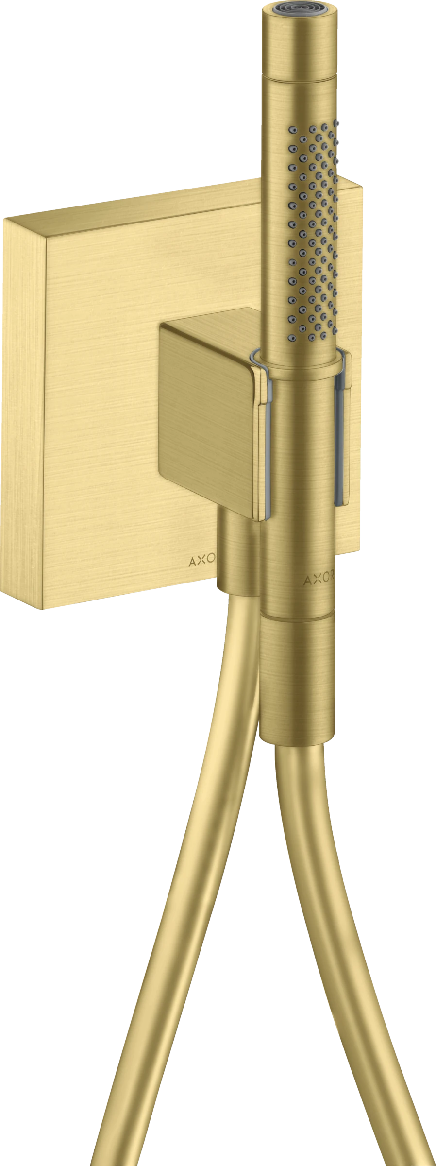 Axor Starck Porter Unit 120/120 With Baton Hand Shower 2jet And Shower Hose Brushed Brass