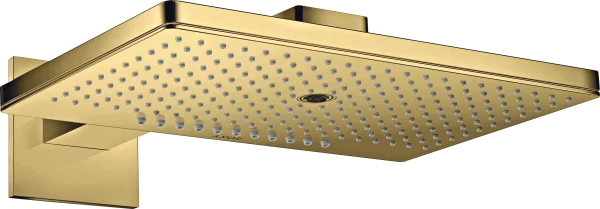 Axor Showersolutions Overhead Shower 460/300 3jet With Shower Arm And Square Escutcheon Gold Polished