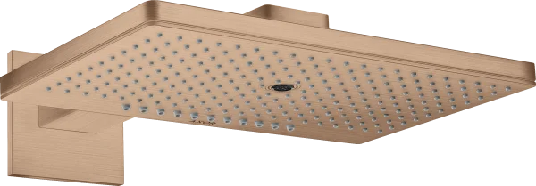 Axor Showersolutions Overhead Shower 460/300 3jet With Shower Arm And Square Escutcheon Brushed Red Gold