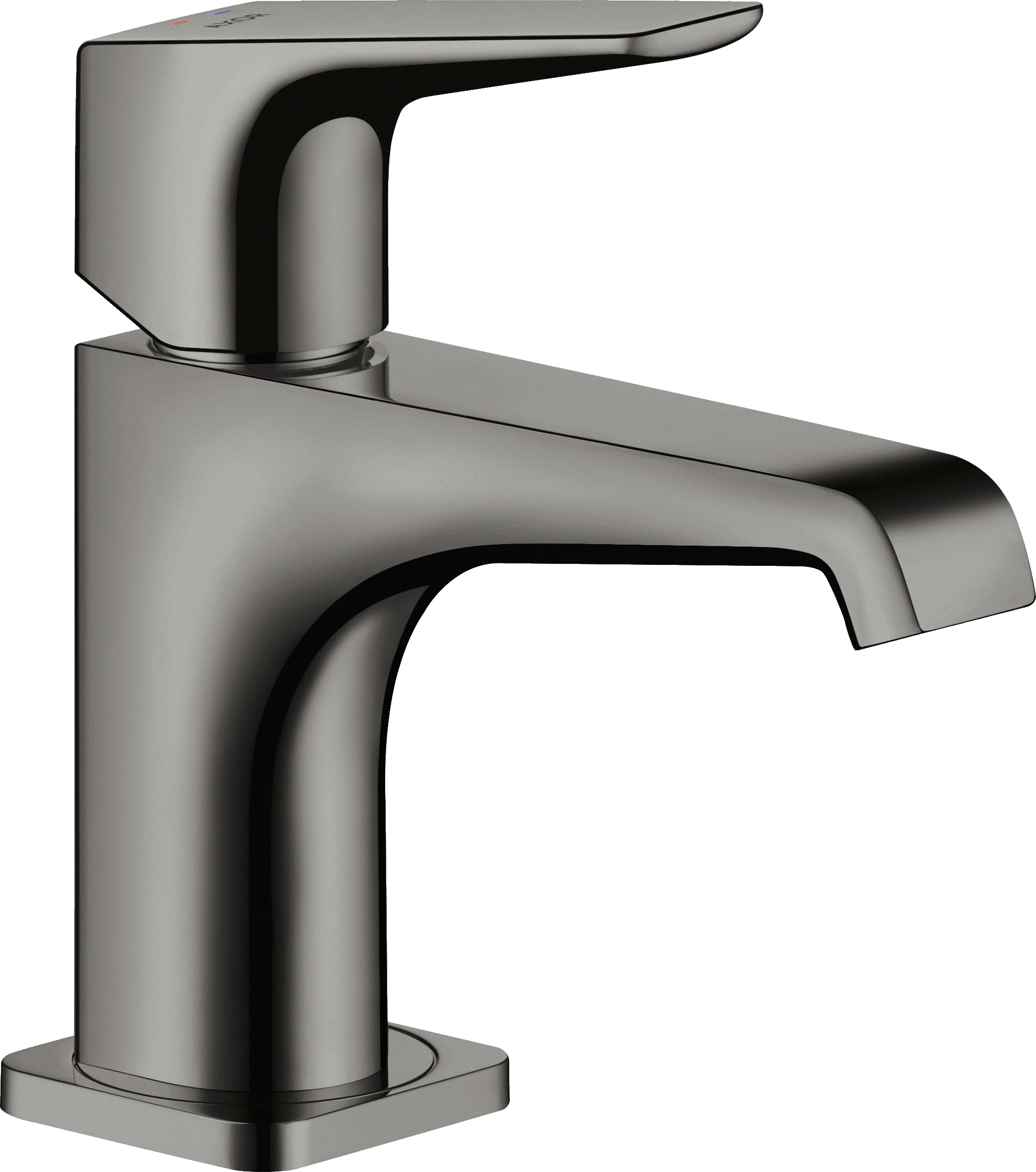 Axor Citterio E Single Lever Basin Mixer 90 For Cloakroom Basins With Lever Handle Without Waste Polished Black Chrome