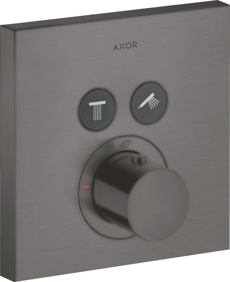 Axor Showersolutions Thermostatic Mixer Square For Concealed Installation For 2 Outlets product image - Image 1