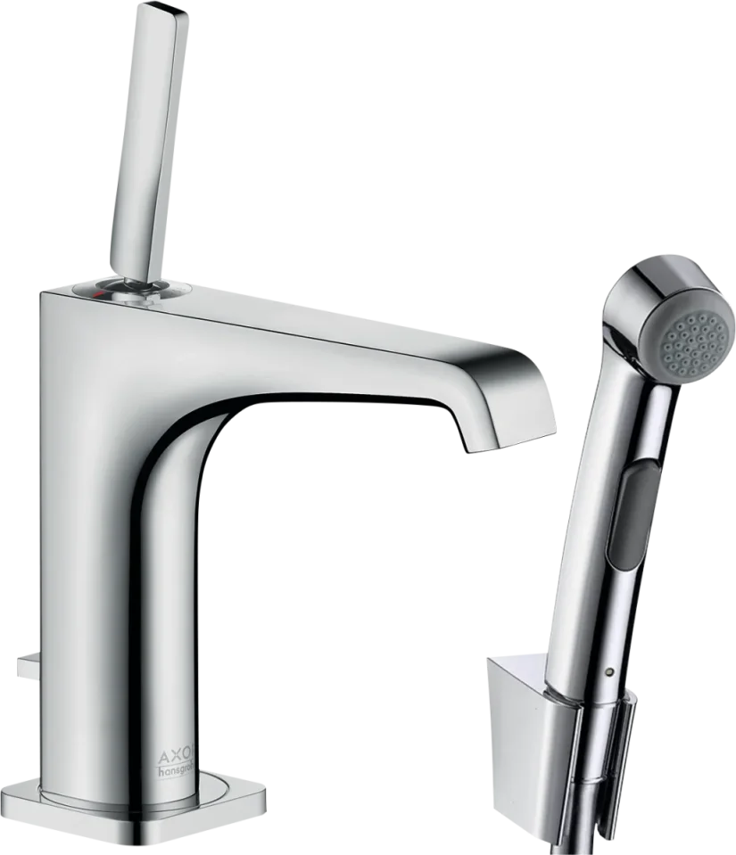 Axor Citterio E Single Lever Basin Mixer 130 With Bidet 1jet Shower Spray And Shower Hose 1.60 M Chrome product image - Image 1