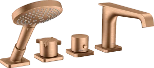 Axor Citterio E 4-hole Rim-mounted Thermostatic Bath Mixer Brushed Bronze