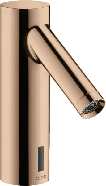 Axor Starck Electronic Basin Mixer 90 Without Temperature Control, Battery-operated Polished Red Gold