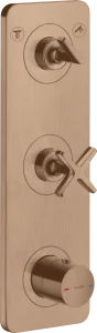Axor Citterio E Thermostatic Module 380/120 For Concealed Installation For 2 Outlets With Plate Brushed Red Gold