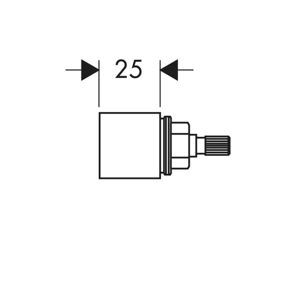 Axor Extension 25 Mm For Shut-off / Diverter Valve Trio / Quattro detail view - Image 2
