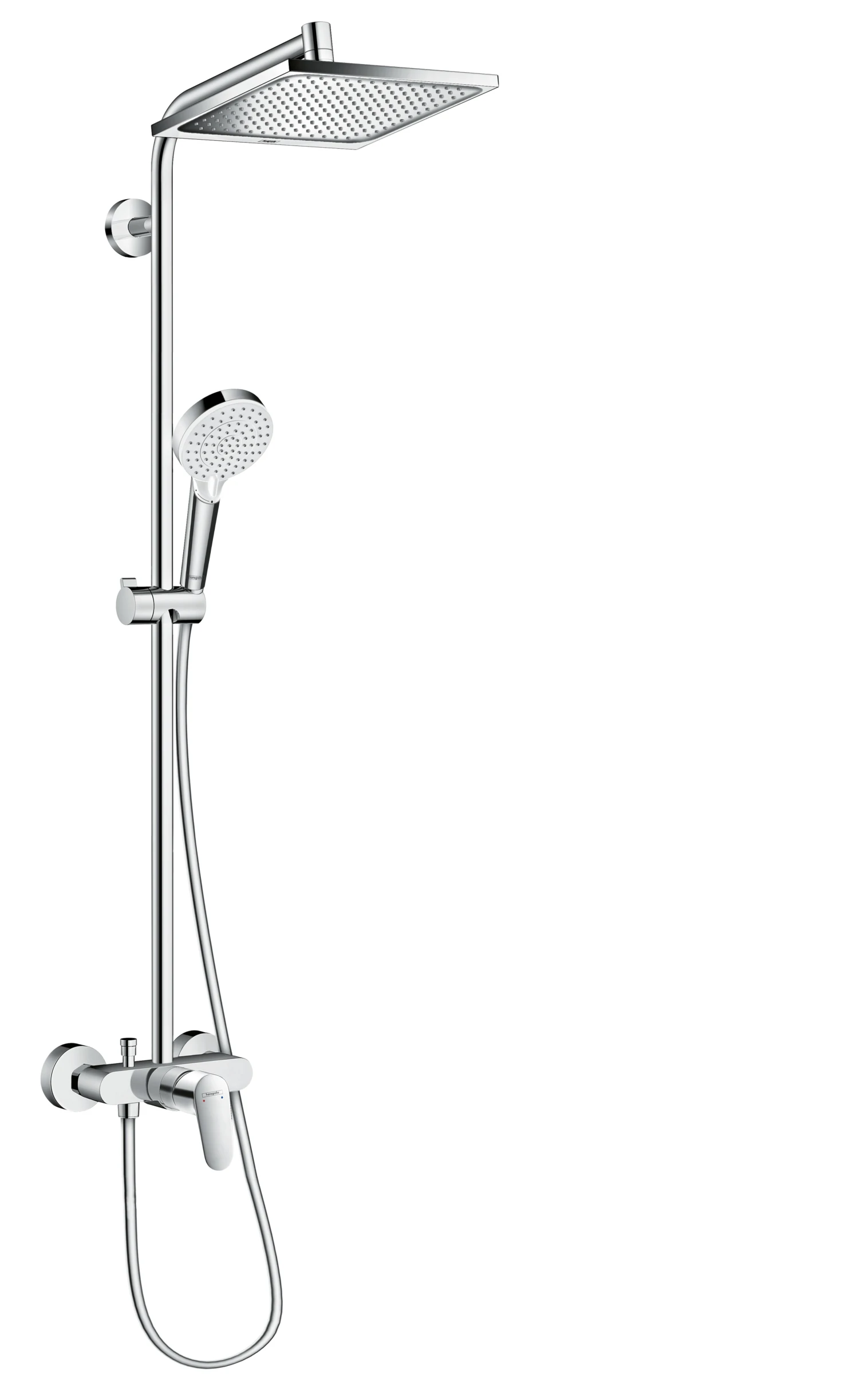 Hansgrohe Crometta E Showerpipe 240 1jet With Manual Shower Mixer Chrome