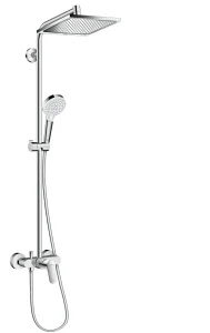 Hansgrohe Crometta E Showerpipe 240 1jet With Manual Shower Mixer Chrome