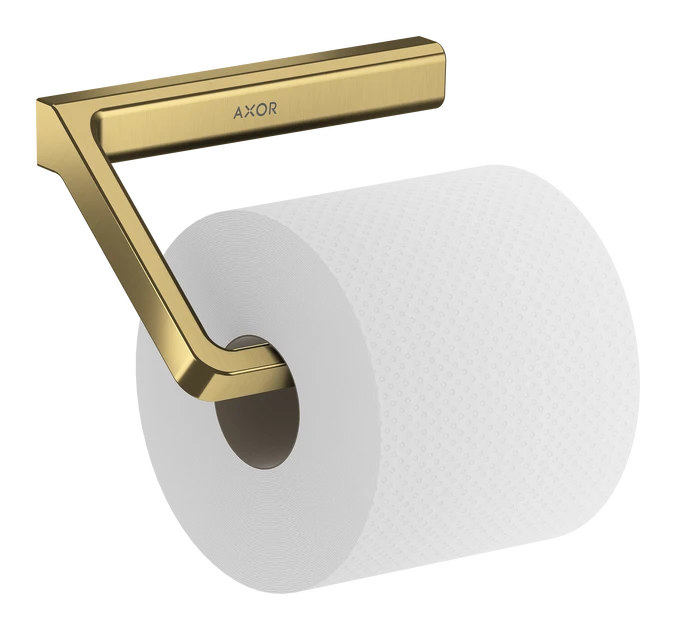 Axor Universal Softsquare Toilet Roll Holder Without Cover Brushed Brass