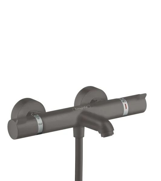 Hansgrohe Ecostat Comfort Thermostatic Bath Mixer For Exposed Installation Brushed Black Chrome