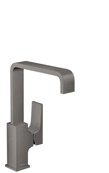Hansgrohe Metropol Single Lever Basin Mixer 230 With Lever Handle And Push-open Waste Brushed Black Chrome