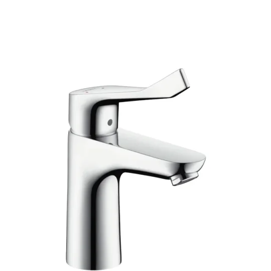 Hansgrohe Focus Single Lever Basin Mixer 100 With Extra Long Handle Without Waste Chrome detail view - Image 2