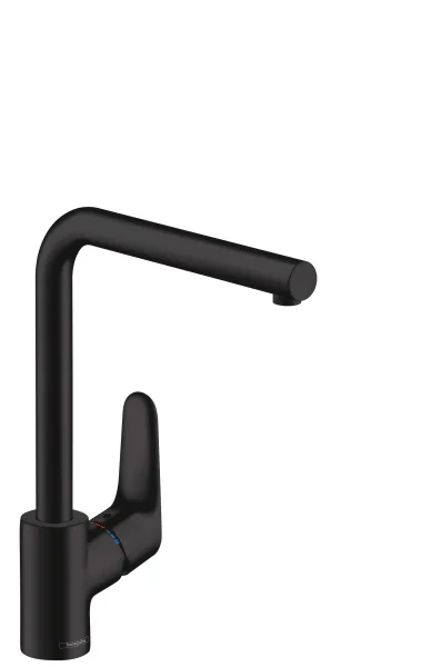 Hansgrohe Focus M41 Single Lever Kitchen Mixer 280, Single Spray Mode Matt Black