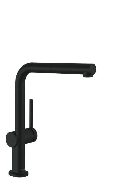 Hansgrohe Talis M54 Single Lever Kitchen Mixer 270 With Pull-out Spout, Single Spray Mode Matt Black