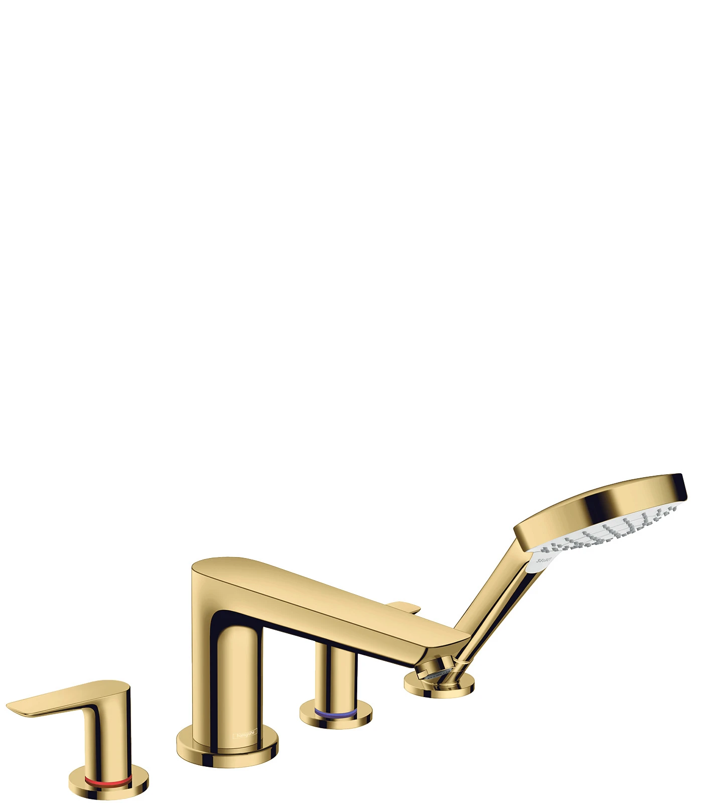 Hansgrohe Talis E 4-hole Rim-mounted Bath Mixer Gold Polished