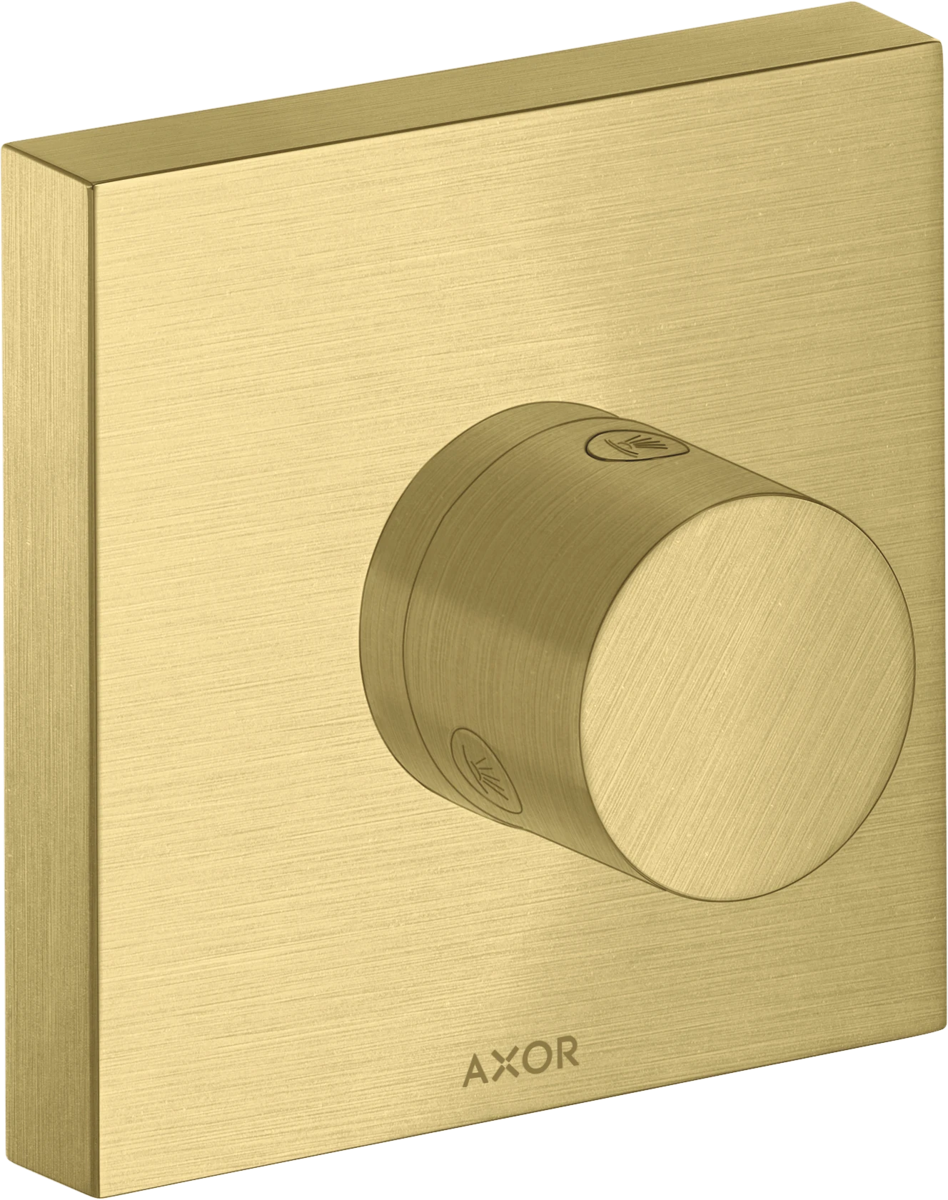 Axor Showersolutions Shut-off / Diverter Valve Trio / Quattro Shut-off / Diverter Valve 120 Mm X 120 Mm Square Brushed Brass