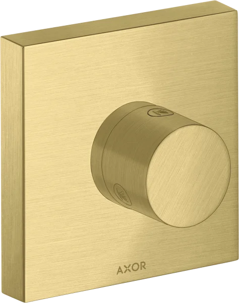 Axor Showersolutions Shut-off / Diverter Valve Trio / Quattro Shut-off / Diverter Valve 120 Mm X 120 Mm Square Brushed Brass