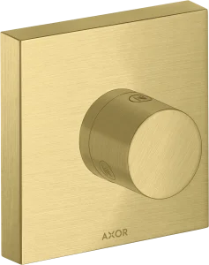 Axor Showersolutions Shut-off / Diverter Valve Trio / Quattro Shut-off / Diverter Valve 120 Mm X 120 Mm Square Brushed Brass