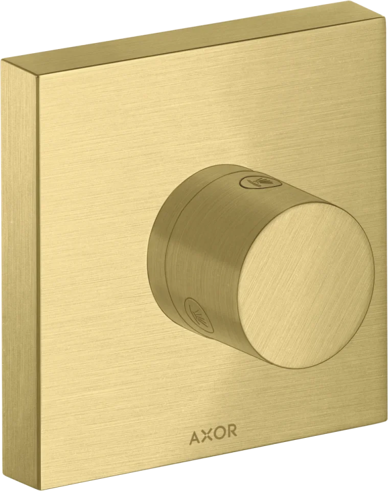 Axor Showersolutions Shut-off / Diverter Valve Trio / Quattro Shut-off / Diverter Valve 120 Mm X 120 Mm Square Brushed Brass product image - Image 1