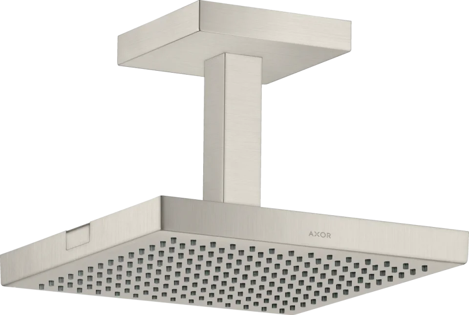 Axor Showersolutions Overhead Shower 240/240 1jet With Ceiling Connection Stainless Steel Optic product image - Image 1