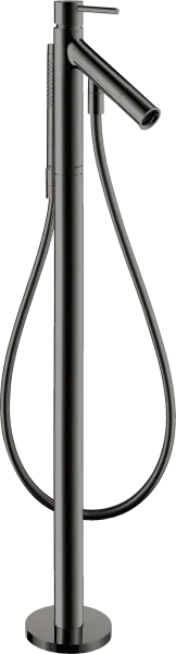 Axor Starck Single Lever Bath Mixer Floor-standing With Pin Handle Polished Black Chrome