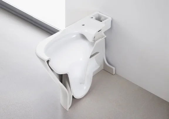 Roca The Gap Close Coupled Rimless Wc Pan - Back To Wall - Cut Out Included detail view - Image 2