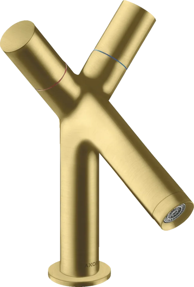 Axor Starck 2-handle Basin Mixer 80 With Pop-up Waste Brushed Brass product image - Image 1