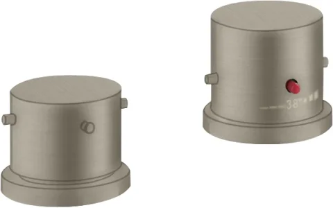 Axor Starck 2-hole Rim-mounted Thermostatic Bath Mixer With Zero Handles Brushed Nickel product image - Image 1