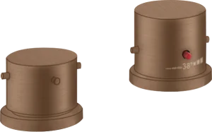 Axor Starck 2-hole Rim-mounted Thermostatic Bath Mixer With Zero Handles Brushed Red Gold