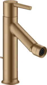 Axor Starck Single Lever Bidet Mixer With Lever Handle And Pop-up Waste Brushed Bronze
