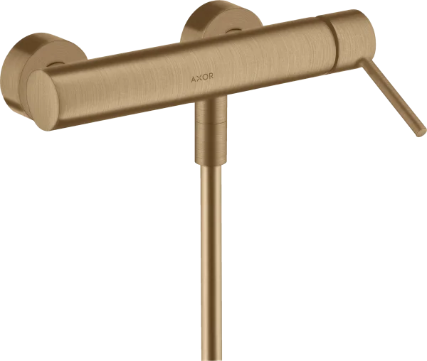 Axor Starck Single Lever Manual Shower Mixer For Exposed Installation With Pin Handle Brushed Bronze