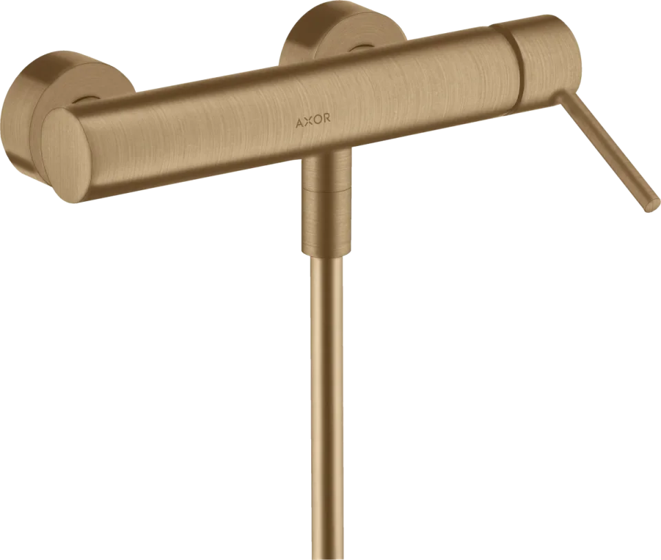 Axor Starck Single Lever Manual Shower Mixer For Exposed Installation With Pin Handle Brushed Bronze product image - Image 1