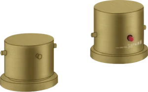 Axor Starck 2-hole Rim-mounted Thermostatic Bath Mixer With Zero Handles Brushed Brass