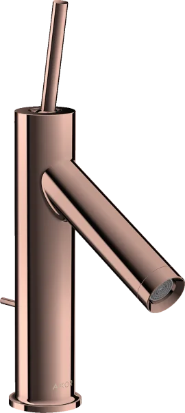 Axor Starck Single Lever Basin Mixer 90 With Pin Handle And Pop-up Waste Polished Red Gold
