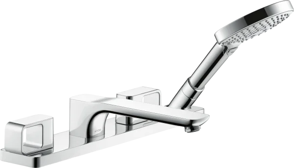 Axor Urquiola 4-hole Tile Mounted Bath Mixer Brushed Nickel