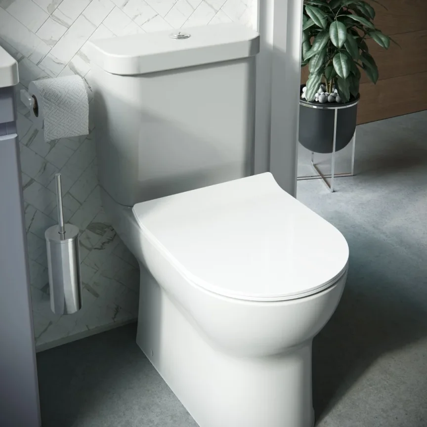 Saneux Air Close Coupled Wc Pan, Cistern & Slim Seat Pack - Rimless detail view - Image 5