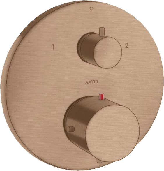 Axor Starck Thermostatic Mixer For Concealed Installation With Shut-off / Diverter Valve Brushed Red Gold