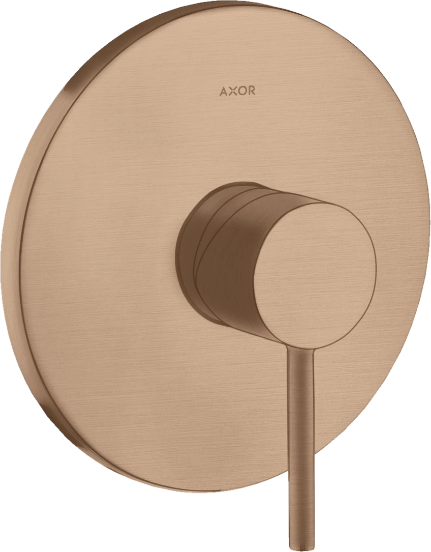 Axor Starck Single Lever Manual Shower Mixer For Concealed Installation With Pin Handle Brushed Red Gold