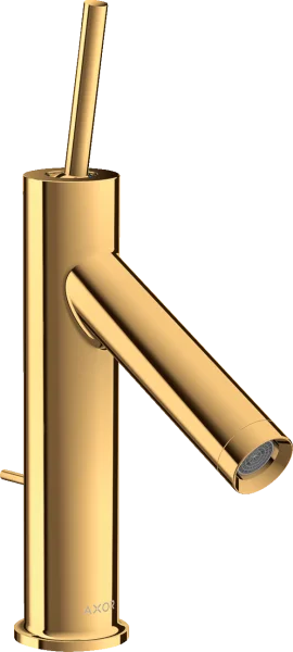 Axor Starck Single Lever Basin Mixer 90 With Pin Handle And Pop-up Waste Gold Polished