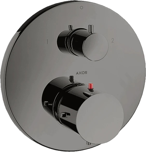Axor Starck Thermostatic Shower Mixer Concealed 217 X 187 X 135mm Gunmetal/chrome - Polished