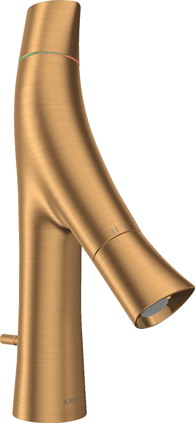 Axor Starck Organic 2-handle Basin Mixer 80 With Pop-up Waste Gold Brushed