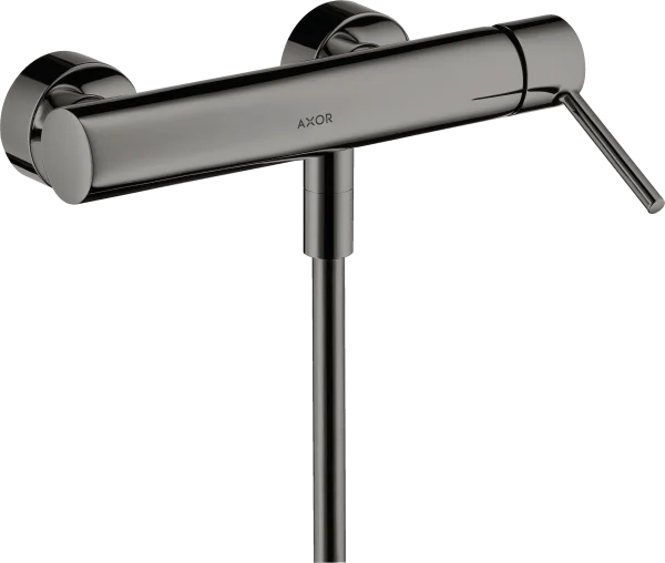 Axor Starck Single Lever Manual Shower Mixer For Exposed Installation With Pin Handle Polished Black Chrome