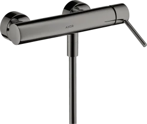 Axor Starck Single Lever Manual Shower Mixer For Exposed Installation With Pin Handle Polished Black Chrome