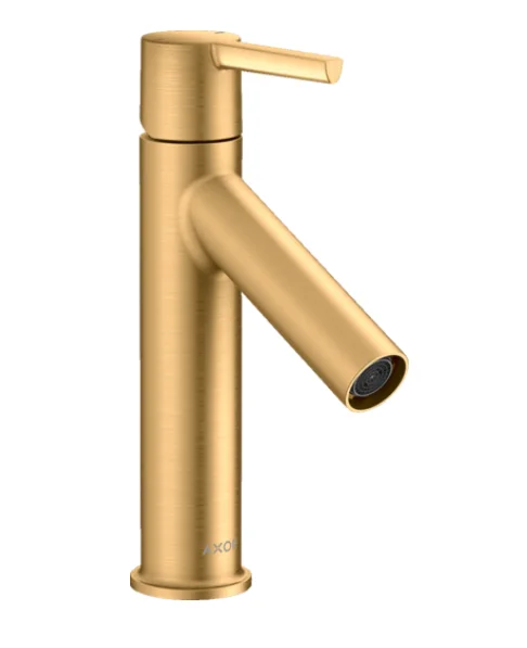 Axor Starck Single Lever Basin Mixer 100 Without Waste Brushed Brass
