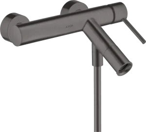 Axor Starck Single Lever Manual Bath Mixer For Exposed Installation With Pin Handle Brushed Black Chrome