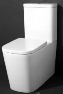 Faeber Venice Close Coupled Rimless Toilet Pan - Gloss White