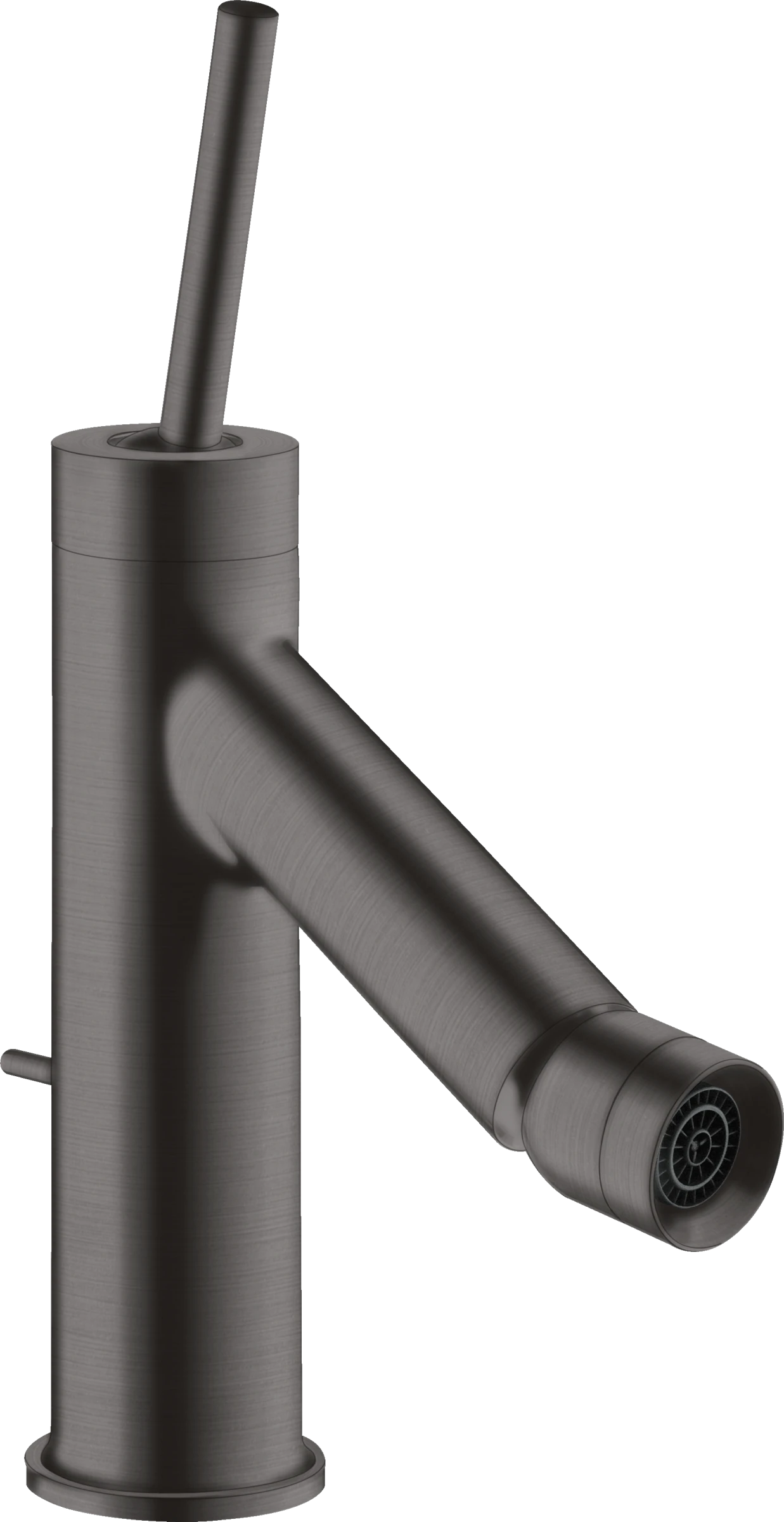 Axor Starck Single Lever Bidet Mixer With Pin Handle And Pop-up Waste Brushed Black Chrome