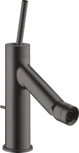 Axor Starck Single Lever Bidet Mixer With Pin Handle And Pop-up Waste Brushed Black Chrome